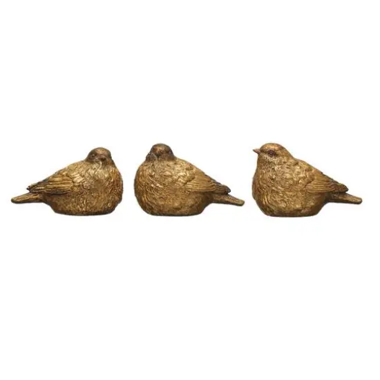 Hello Honey&reg; 5.5" Gold Birds Decoration Set {1}