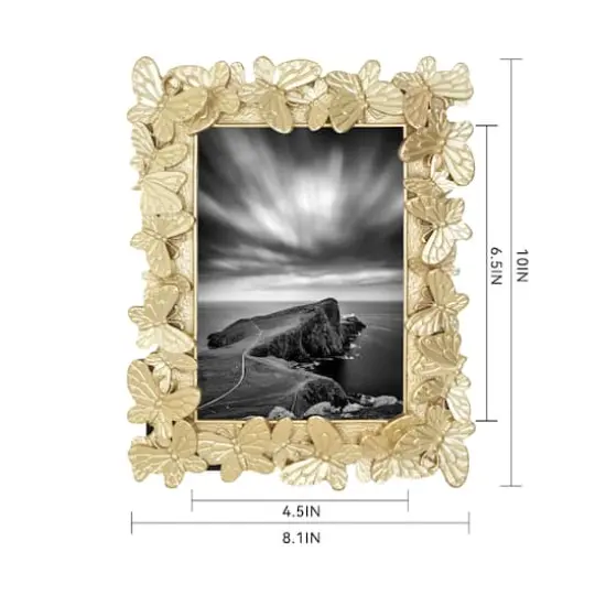 Treasured Finds 5" x 7" Gold Butterfly Tabletop Frame by Studio D&eacute;cor&reg; {5}