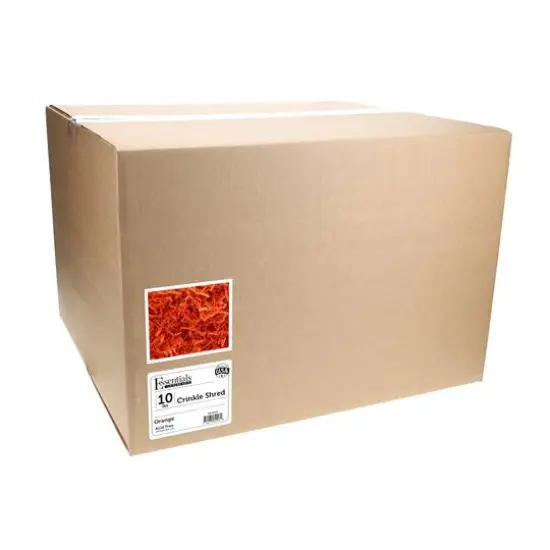 Essentials by Leisure Arts Crinkle Shred Box, 10lb. Orange {4}