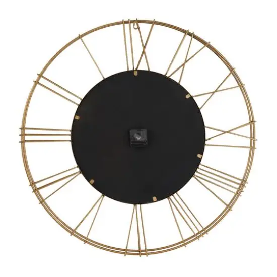 30" Glam Wall Clock Gold {6}