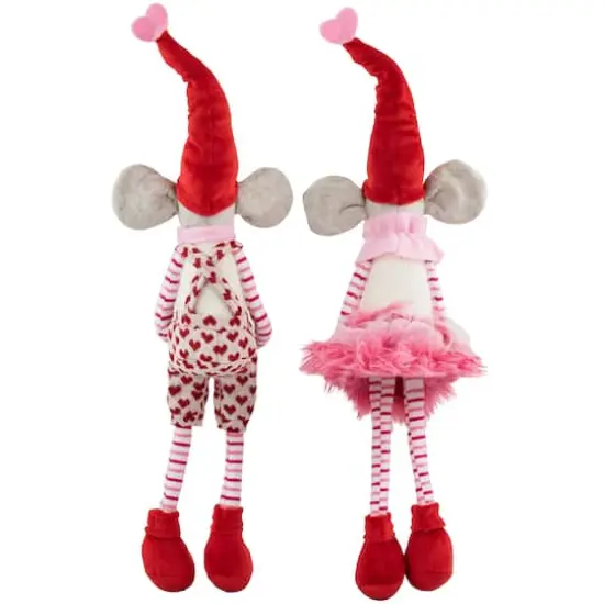 20" Mice with Heart Pillows Valentine's Day Figures Set {7}