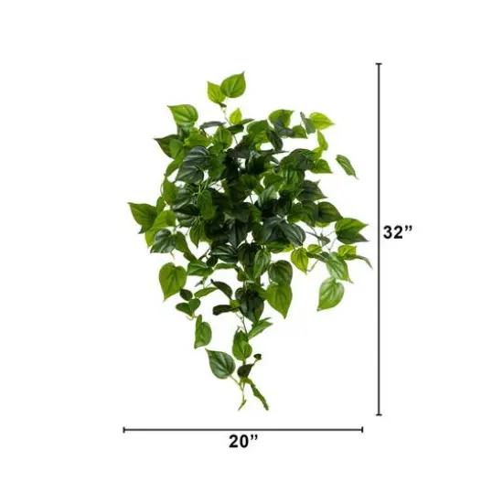32" UV Resistant Artificial Philodendron Hanging Plant, 2ct. {8}
