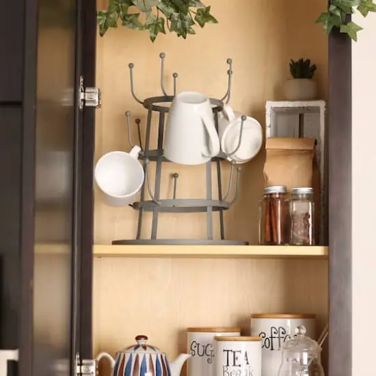 DII&reg; Vintage Coffee Mug Stand Matte Gray {7}