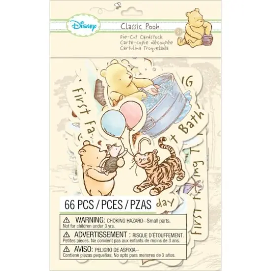 EK Success Disney Cardstock Die-Cuts 66/Pkg-Classic Pooh - Firsts {1}