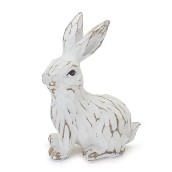 Carved Bunny Figurines Set {4}