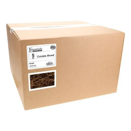 Essentials by Leisure Arts Crinkle Shred Box, 5lb. Kraft {4}