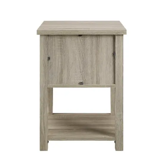 Walker Edison 18" Mission Storage Side Table Driftwood {7}