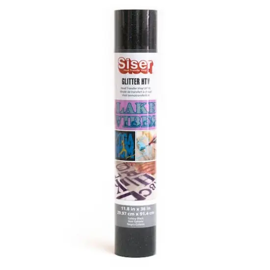Siser&reg; Glitter Heat Transfer Vinyl, 36" Galaxy Black {1}