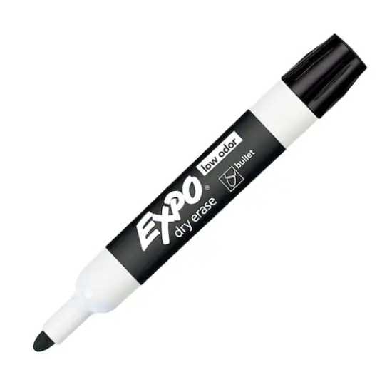 Expo&reg; Black Bullet Tip Dry Erase Markers, 12ct. {3}