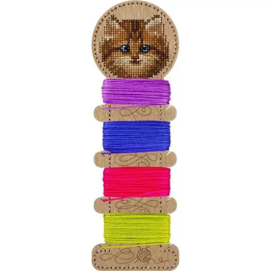 Wonderland Crafts Cat Embroidery Blank Wood Organizer {7}