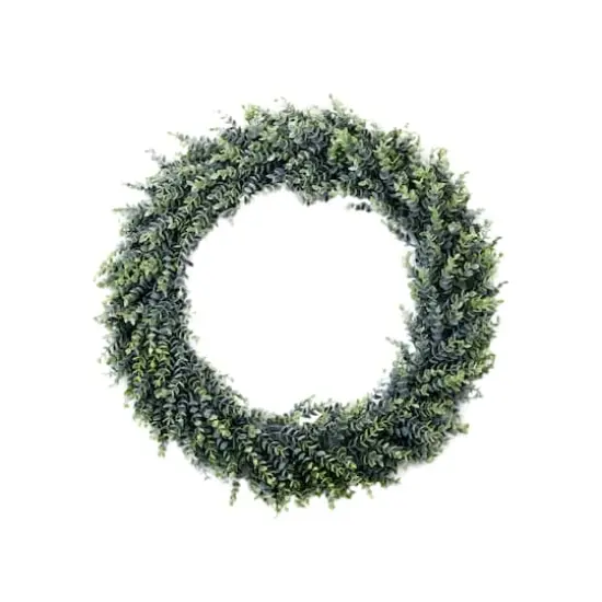 20" Artificial Eucalyptus Boxwood Wreath {1}