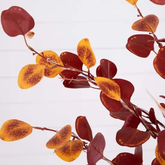 4ft. Pre-Lit LED Autumn Eucalyptus Artificial Fall Tree {4}