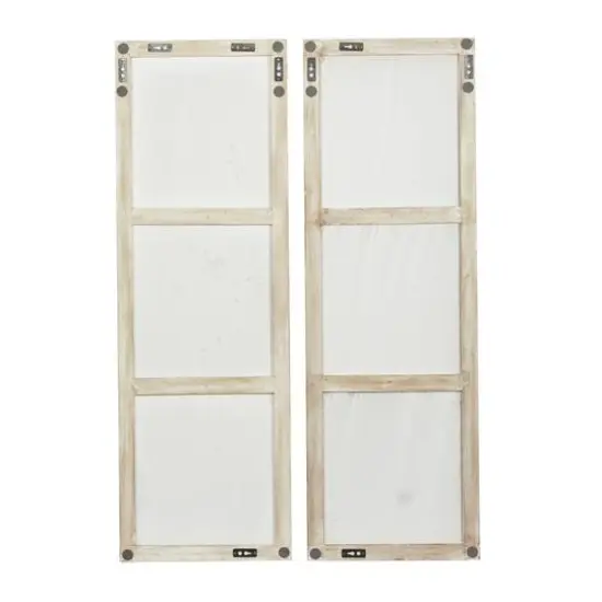 48" White Wood Traditional Abstract Wall D&eacute;cor Set {6}