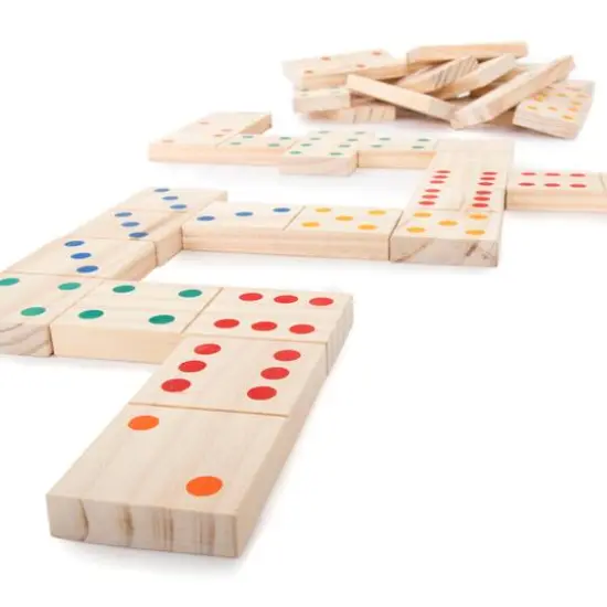 Toy Time Giant Wooden Dominoes Set {3}