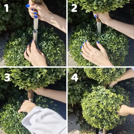 GreenSmart Dekor 4ft. Faux Boxwood Sphere Topiary Tree {8}