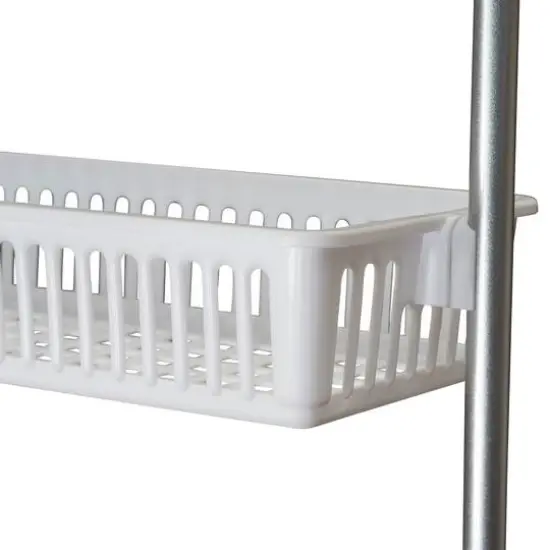 Household Essentials Over the Door Storage Rack White {9}