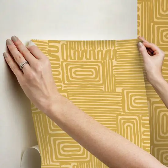 RoomMates Emily Rayna Pathways Peel & Stick Wallpaper Yellow {7}
