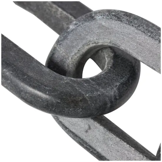 Interlocking Modern Chain Link Marble Sculpture Set {4}