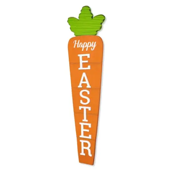 Glitzhome&reg; 41.5" Easter Wooden and Metal Carrot Porch Decor {7}
