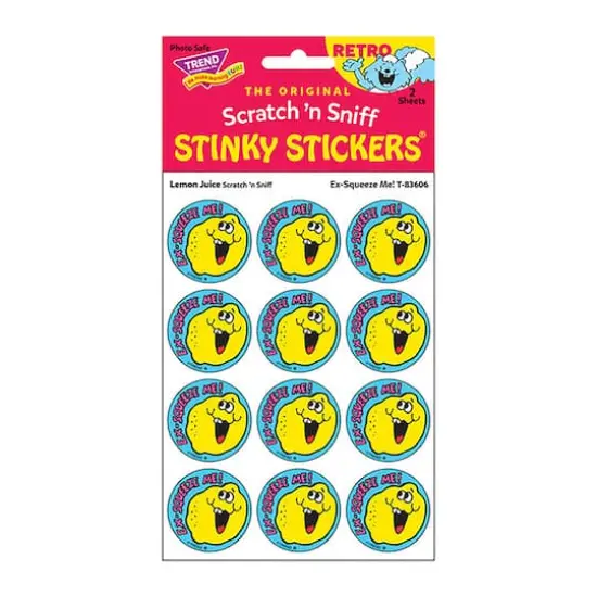TREND Enterprises&reg; Ex-Squeeze Me!/Lemon Juice Scented Stickers, 6 Packs of 24 {3}