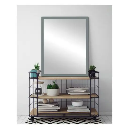 Timeless Frames&reg; 30" Beck Gray Framed Wall Mirror {4}