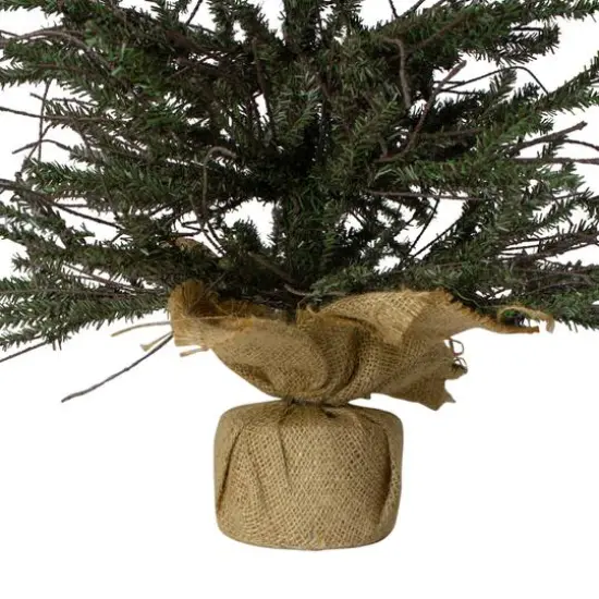 3ft. Unlit Warsaw Two-Tone Twig Artificial Christmas Tree in Burlap Base {7}