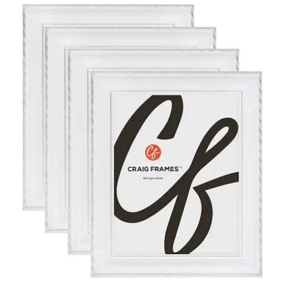 4 Pack Craig Frames Victoria White & Silver Picture Frame {1}