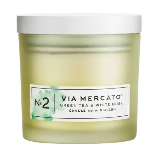 European Soaps Number Jar Candle Green Tea and White Musk {1}