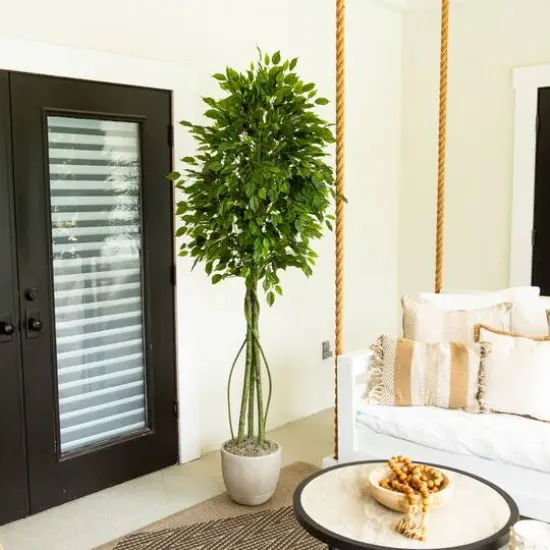 6.5ft. UV Resistant Artificial Ficus Tree (Indoor/Outdoor) {9}