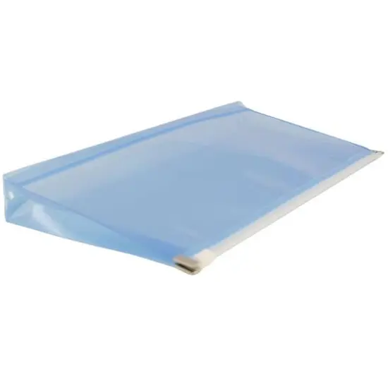 JAM Paper 5" x 10" Plastic Zip Closure Envelopes, 12ct. Blue {5}