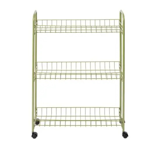 Honey Can Do Olive 3-Tier Rolling Cart {4}