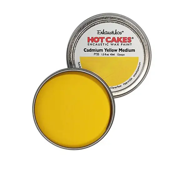 Enkaustikos&reg; Hot Cakes&reg; Encaustic Wax Paint, 1.5oz. Cadmium Yellow Medium {1}