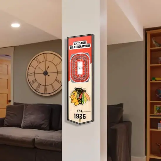 19" NHL 3D StadiumView Banner Chicago Blackhawks {4}