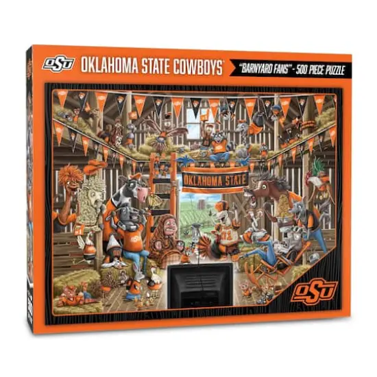 College Barnyard Fans 500 Piece Puzzle Oklahoma State Cowboys {1}