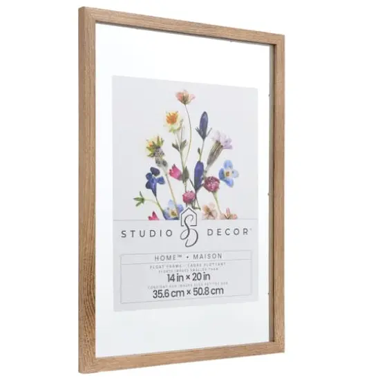 Home&trade; 14" x 20" Brown Float Frame by Studio D&eacute;cor&reg; {3}