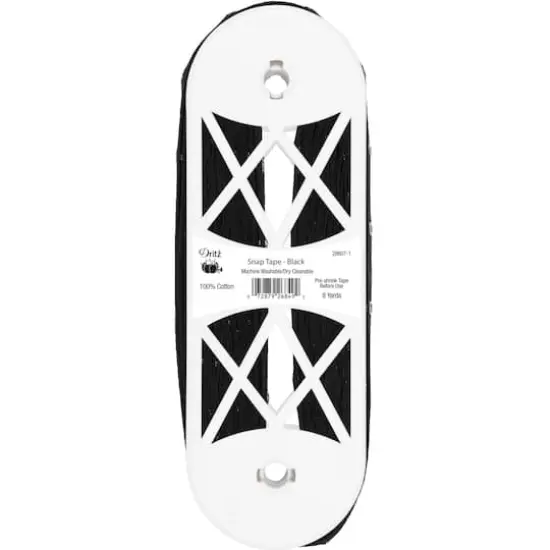 Dritz&reg; Black Cotton 12 Snap Tape, 8yd. {1}