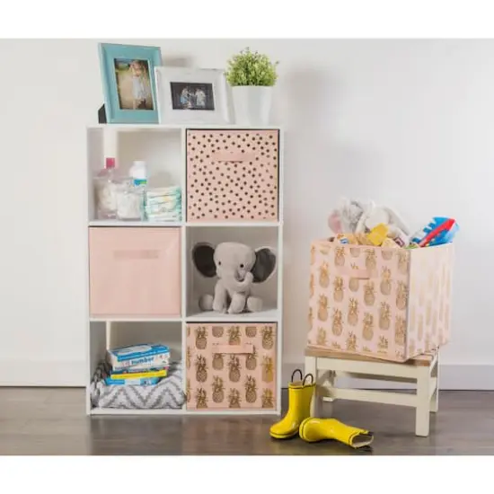 DII&reg; 11" Fabric Cube Storage Baskets, 2ct. Millennial Pink {5}