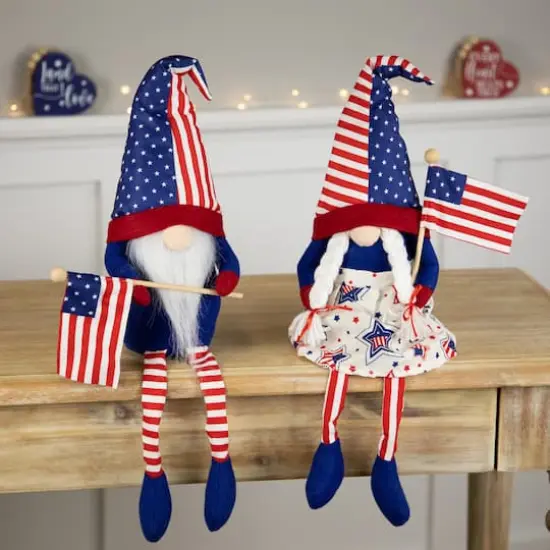 21" Stars & Stripes Patriotic Gnome Set {3}