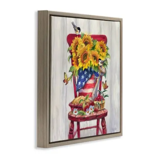 Stupell Industries Patriot Porch Still Life Floater Framed Art Brown {4}