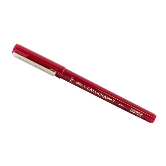 JAM Paper 2.0mm Calligraphy Pen, 2ct. Red {1}