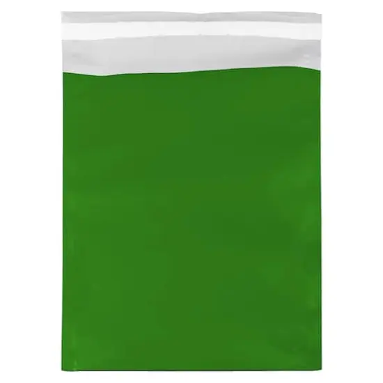 JAM Paper 10" x 13" Green Foil Open End Envelope with Self Adhesive Closure, 25ct. {1}