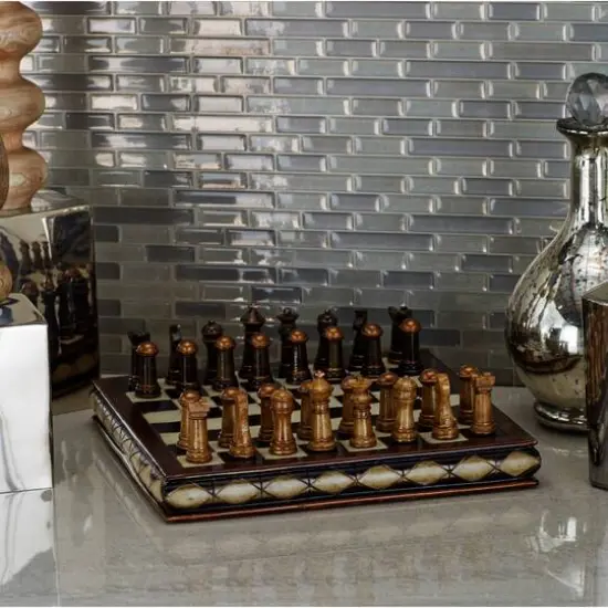 Dark Brown Traditional Chess Game Set {7}