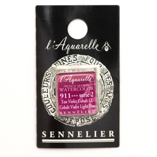 Sennelier French Artists' Watercolor Paint, Half Pan 911 Cobalt Violet Light {1}