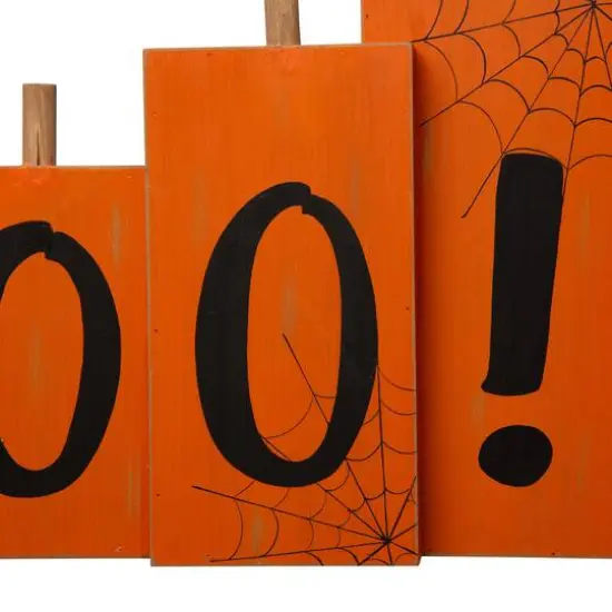 Glitzhome&reg; 20" Halloween Wooden Boo Standing D&eacute;cor {5}