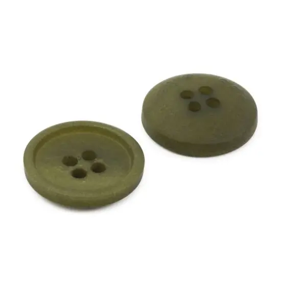 Dritz&reg; 18mm Recycled Paper Round Button, 9ct. Dark olive {8}
