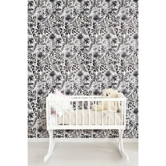 RoomMates Clara Jean April Showers Peel & Stick Wallpaper Black/White {4}