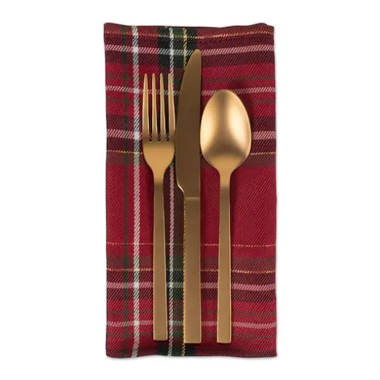 DII&reg; Holiday Metallic Plaid Napkins, 6ct. {6}