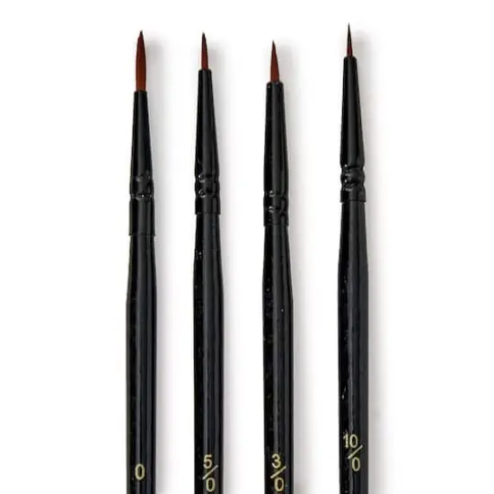 Necessities&trade; Brown Synthetic Round Watercolor 4 Piece Brush Set by Artist's Loft&reg; {1}