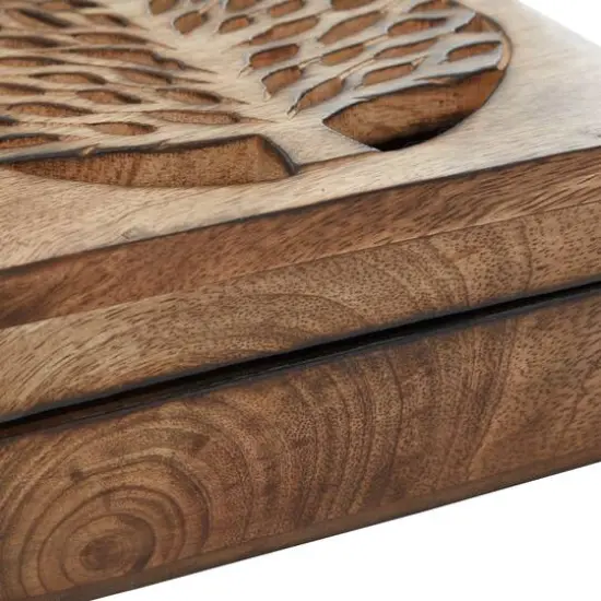 Brown Mango Wood Natural Box Set {9}