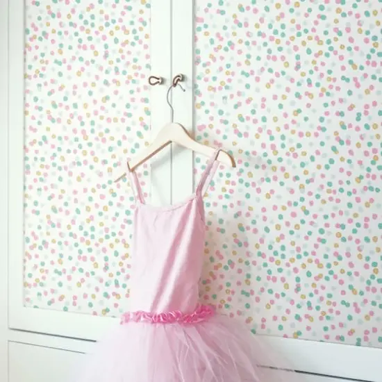 RoomMates Confetti Peel & Stick Wallpaper Pink and Blue {6}